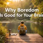 person sitting quietly in nature illustrating the mental benefits of boredom and mind wandering